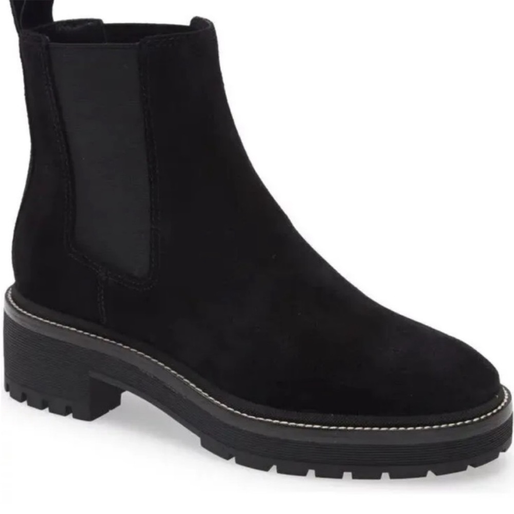 Tory Burch lug sole Chelsea boot black 8.5 new